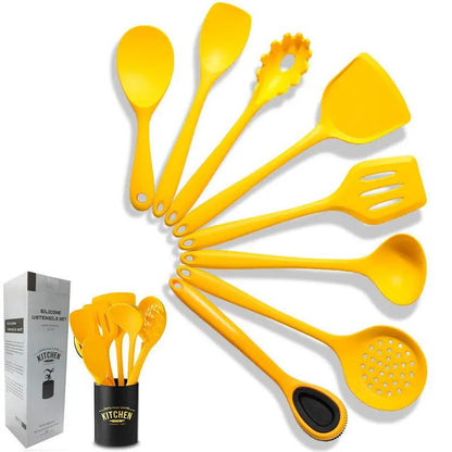 Silicone and Nylon Nonstick Kitchen Utensil Set by Cashymart