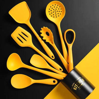 Silicone and Nylon Nonstick Kitchen Utensil Set by Cashymart