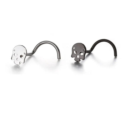 Skull Nose Stud by Darkstorm