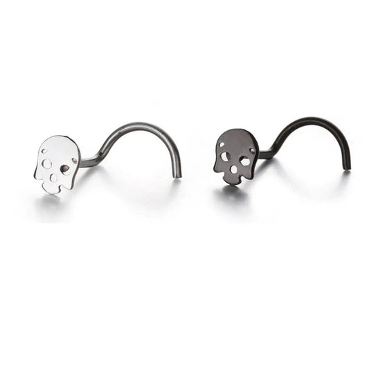 Skull Nose Stud by Darkstorm
