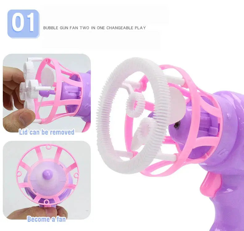 Soap Bubbles Bubble Gun Blowing Machine For Kids Play by Cashymart