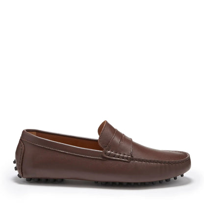 Penny Driving Loafers, brown leather by Hugs & Co.