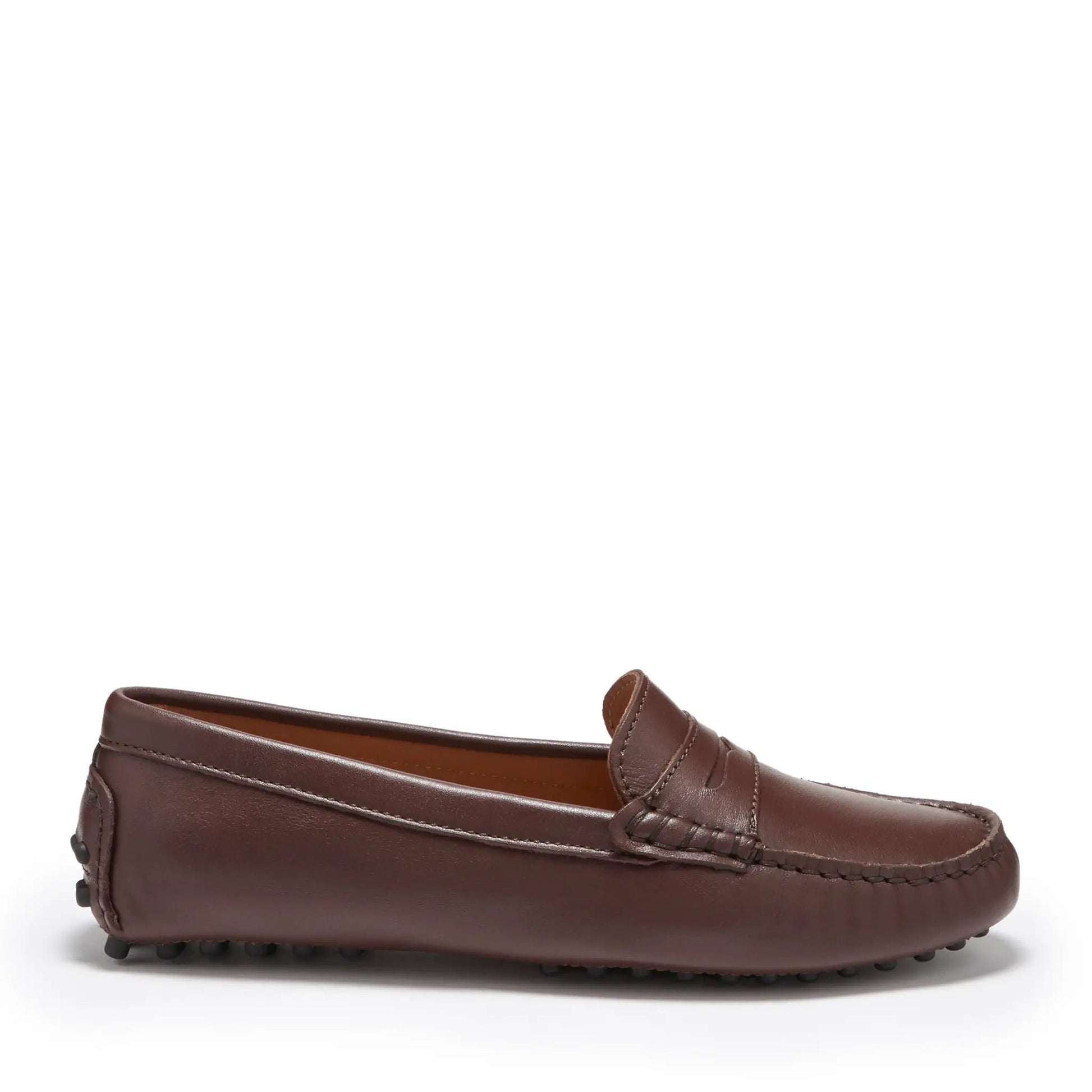 Women's Penny Driving Loafers, brown leather by Hugs & Co.
