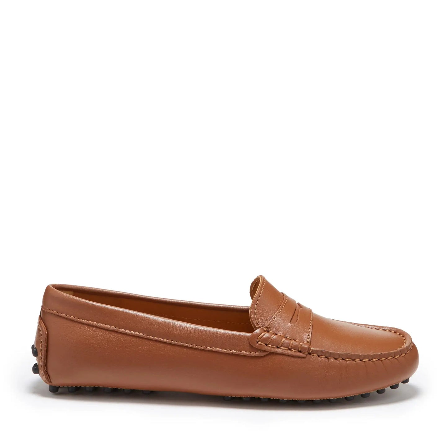 Women's Penny Driving Loafers, tan leather by Hugs & Co.