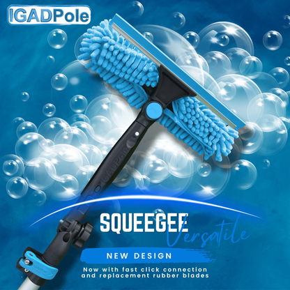 IGADPole 7m (24ft) Window Squeegee Cleaning Kit, Extension Pole and 10"(25cm) Window Squeegee by IGADPole