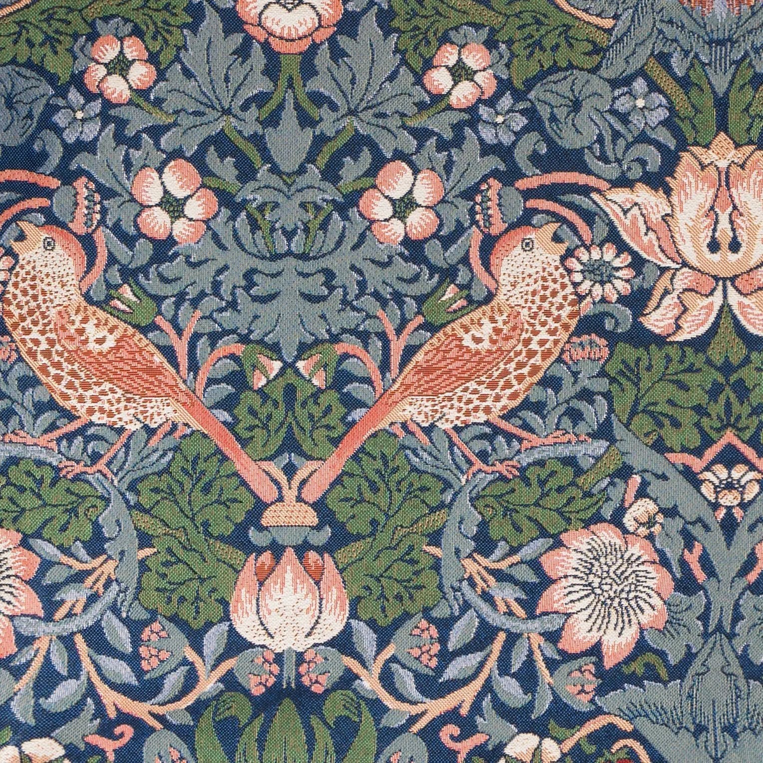 William Morris Strawberry Thief Blue - Cross Body Bag by Signare Tapestry