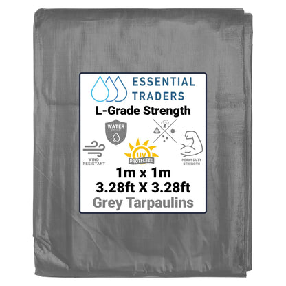 1m x 1m Grey Tarpaulins, L-Grade 200 GSM by Costwise