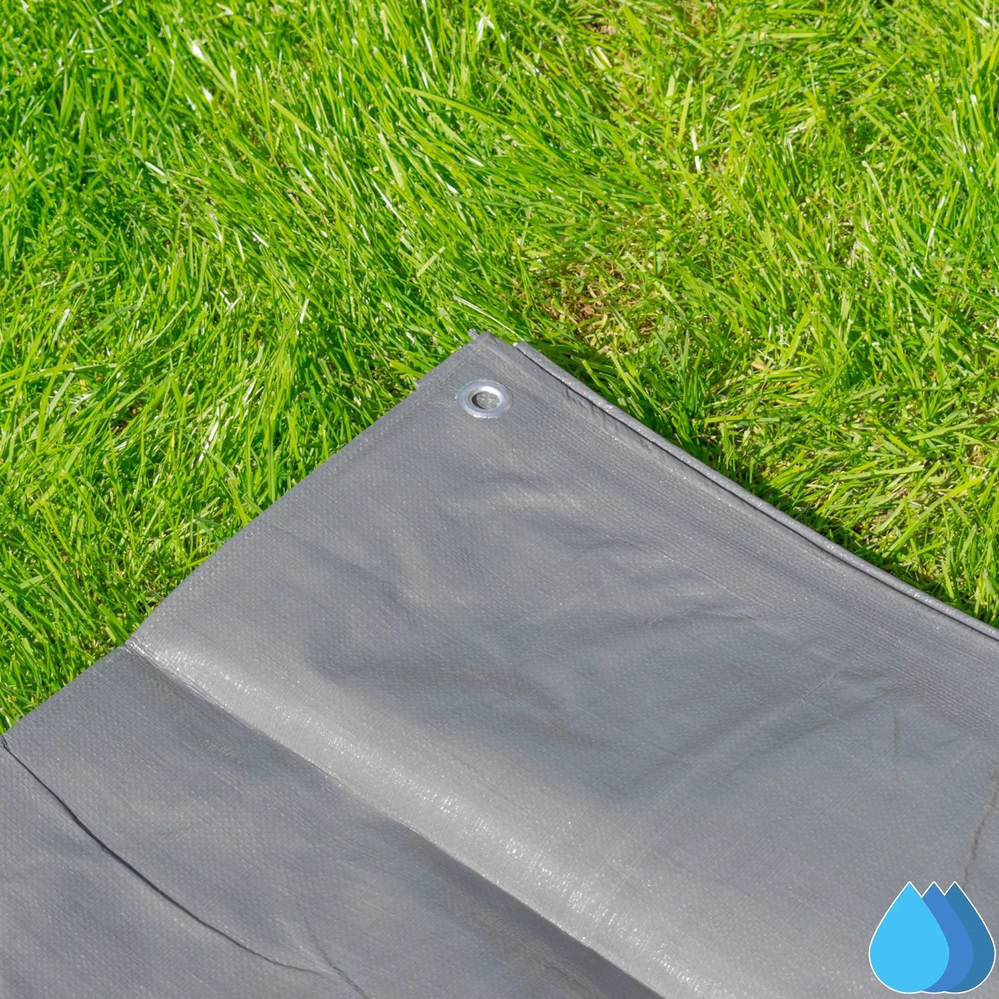 1m x 1m Grey Tarpaulins, L-Grade 200 GSM by Costwise