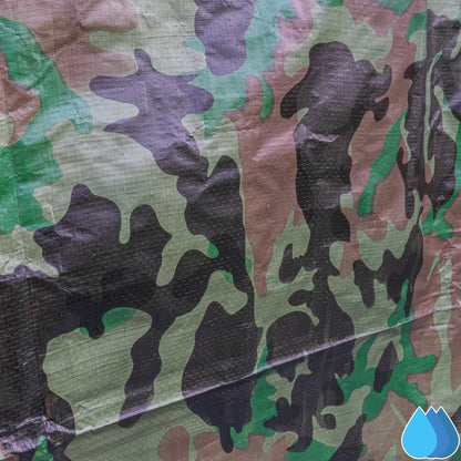 5m x 6m Camouflage Tarpaulins, M-Grade 90 GSM by Costwise