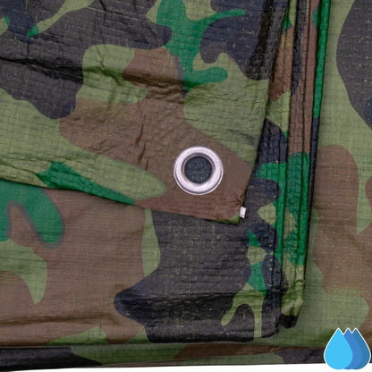 5m x 6m Camouflage Tarpaulins, M-Grade 90 GSM by Costwise