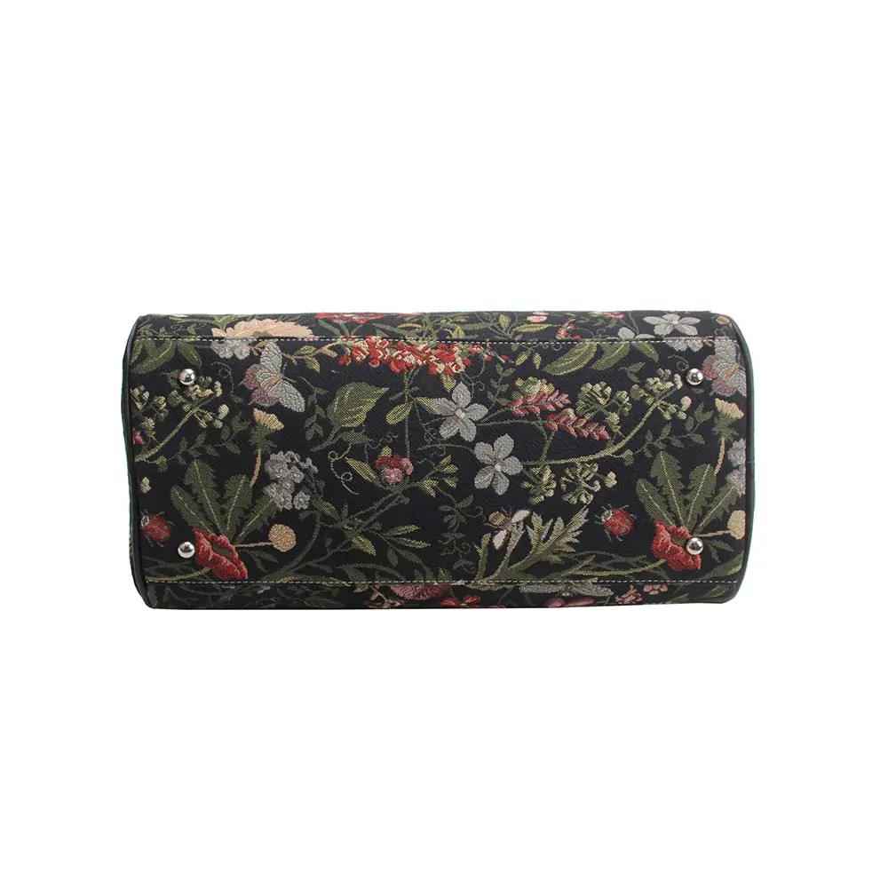 Morning Garden Black - Travel Bag by Signare Tapestry