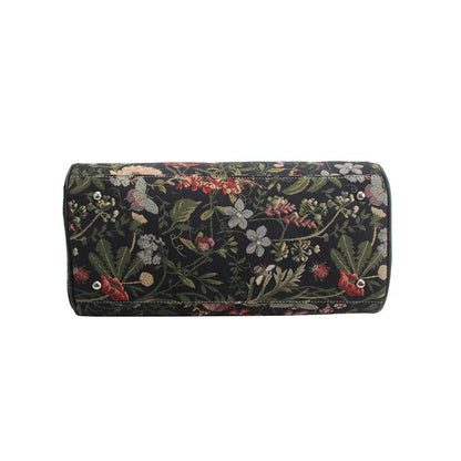 Morning Garden Black - Travel Bag by Signare Tapestry