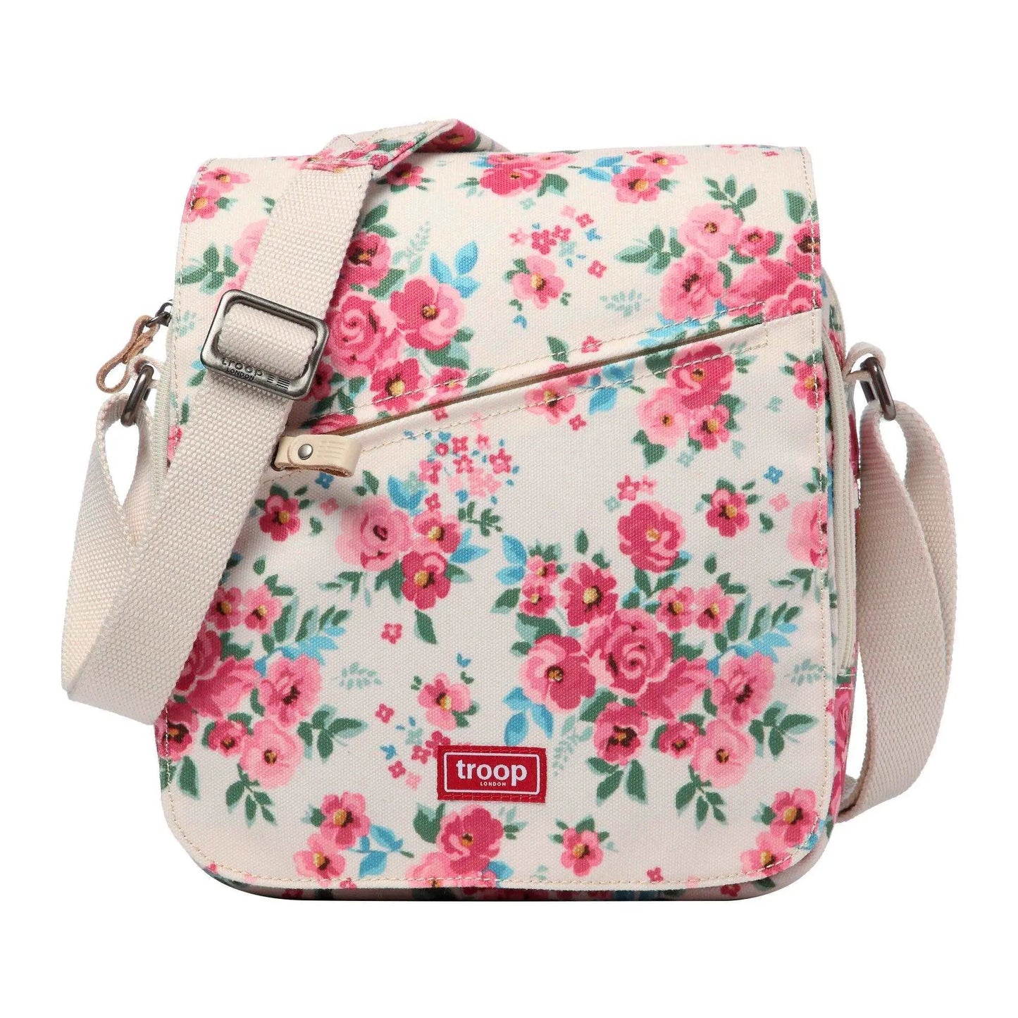 Canvas Flap Across Body Bag with Shoulder Pad | TRP0238 by Troop London