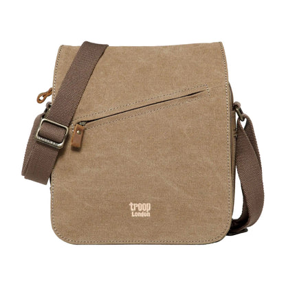 Canvas Flap Across Body Bag with Shoulder Pad | TRP0238 by Troop London