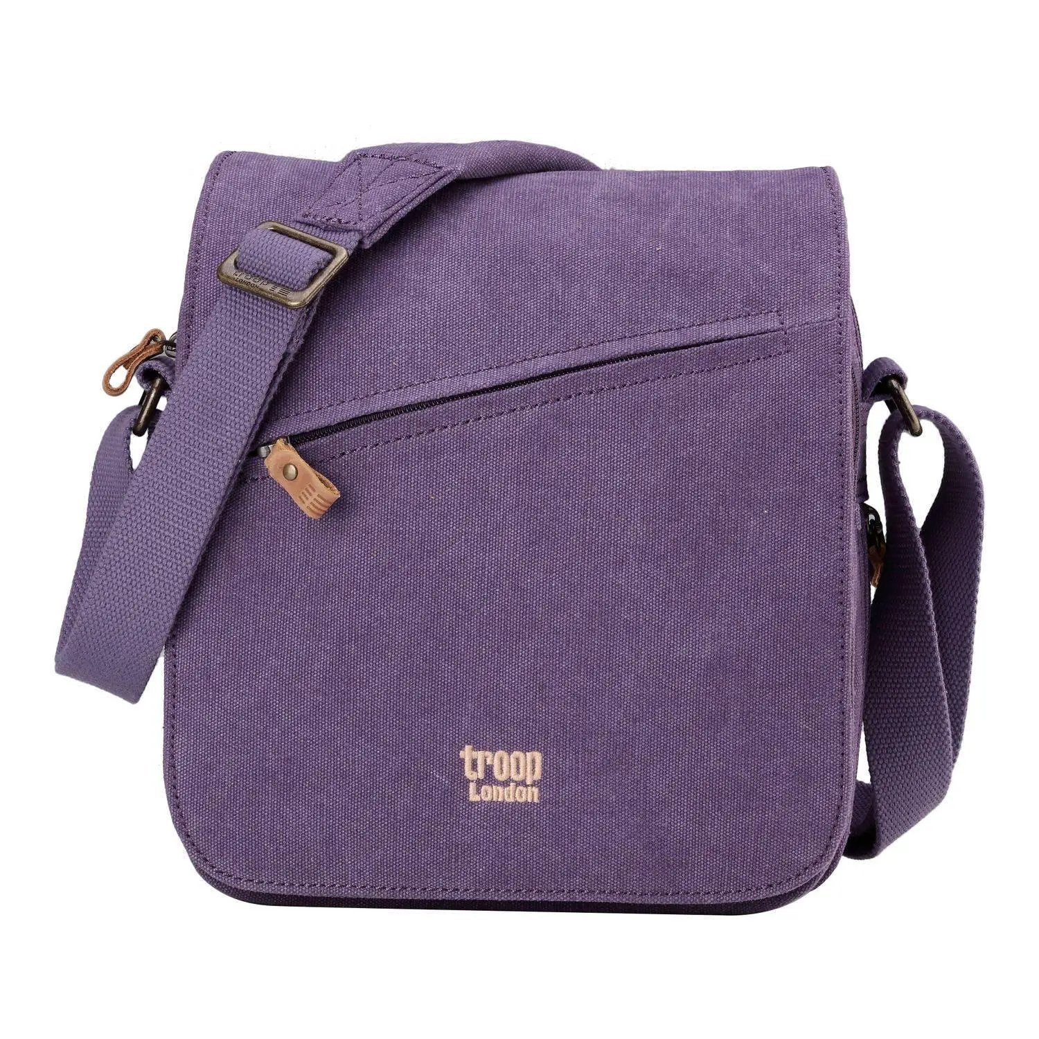 Canvas Flap Across Body Bag with Shoulder Pad | TRP0238 by Troop London