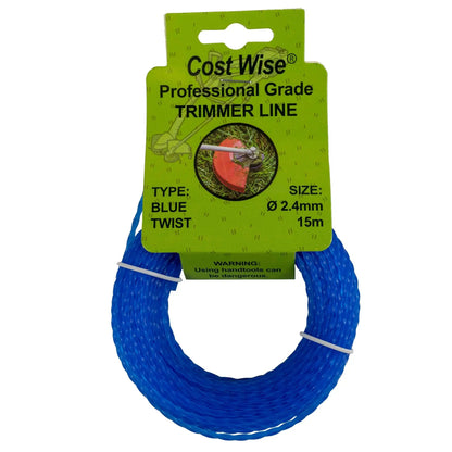 Strimmer Line Blue Twist 2.4mm x 15m by AP Supplies