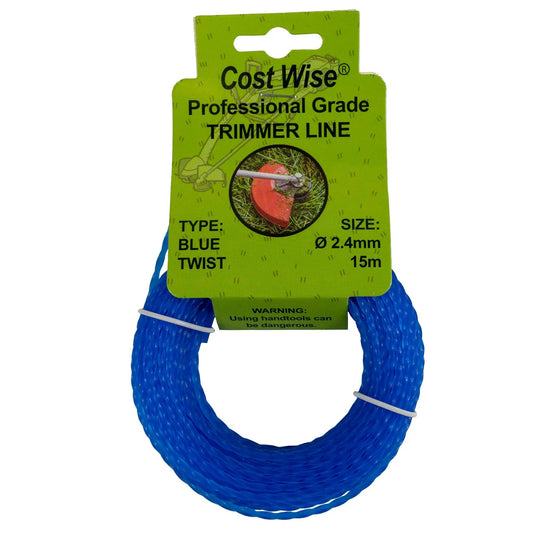 Strimmer Line Blue Twist 2.4mm x 15m by AP Supplies