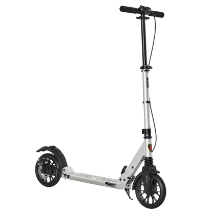 HOMCOM Adult Teens Kick Scooter Fold Adjust 14+ w/ Rear Wheel&Hand Brake by HOMCOM