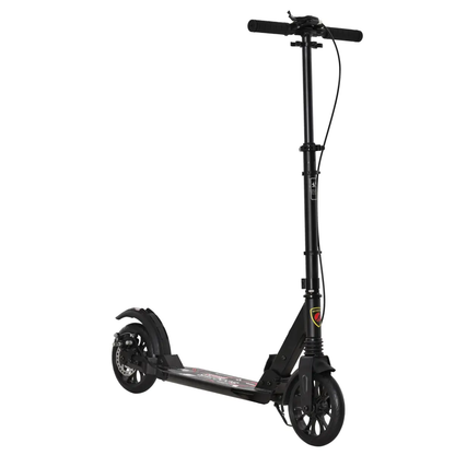 HOMCOM Adult Teens Kick Scooter Fold Adjust 14+ w/ Rear Wheel&Hand Brake by HOMCOM