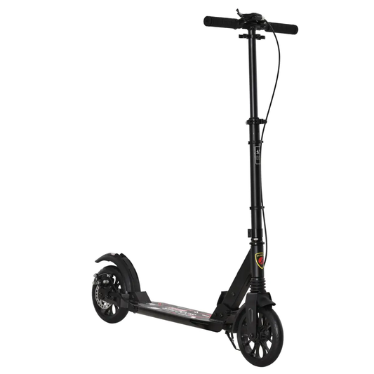 HOMCOM Adult Teens Kick Scooter Fold Adjust 14+ w/ Rear Wheel&Hand Brake by HOMCOM