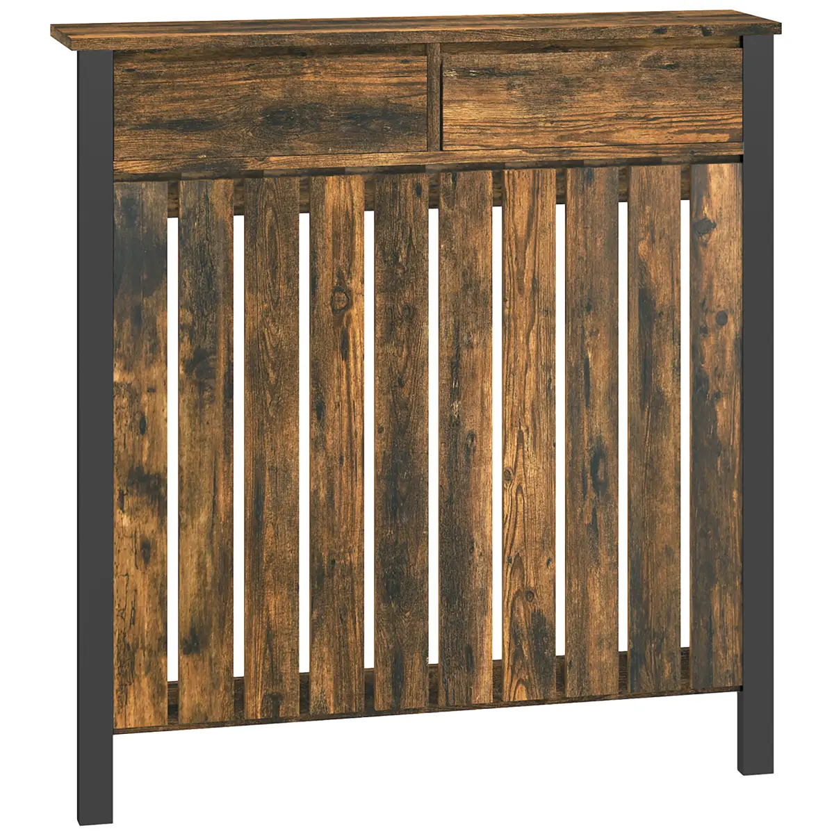 HOMCOM Small Radiator Cover with Drawer and Vertical Slats 88.5 x 19 x 93cm by HOMCOM
