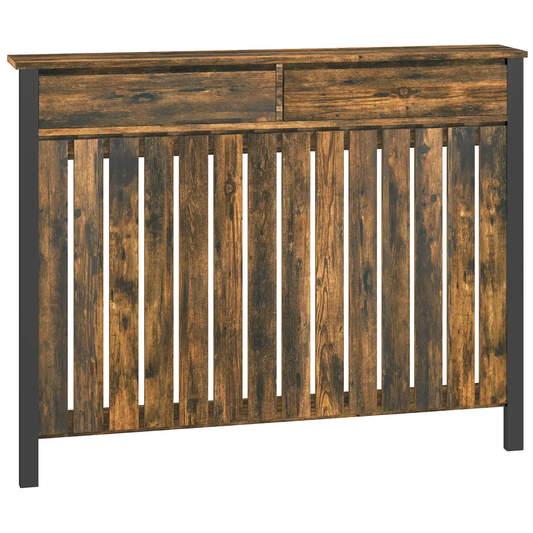 HOMCOM Small Radiator Cover with Drawer and Vertical Slats 88.5 x 19 x 93cm by HOMCOM
