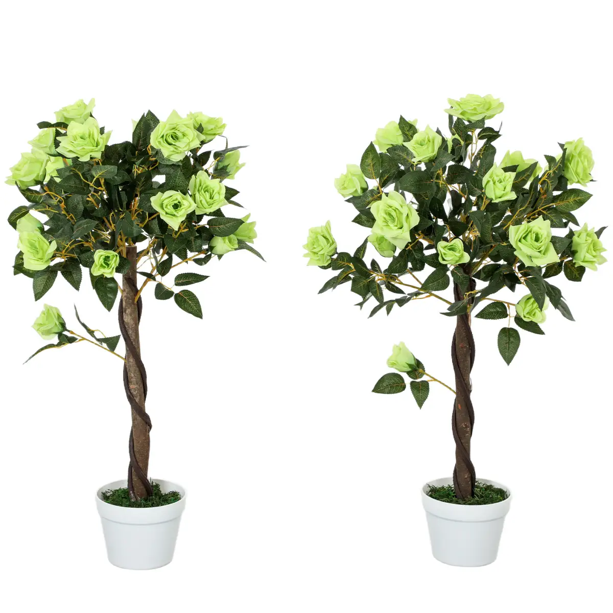 Artificial Camellia Tree Fake 21 Flowers & Nursery Pot Decor, 90cm by Outsunny