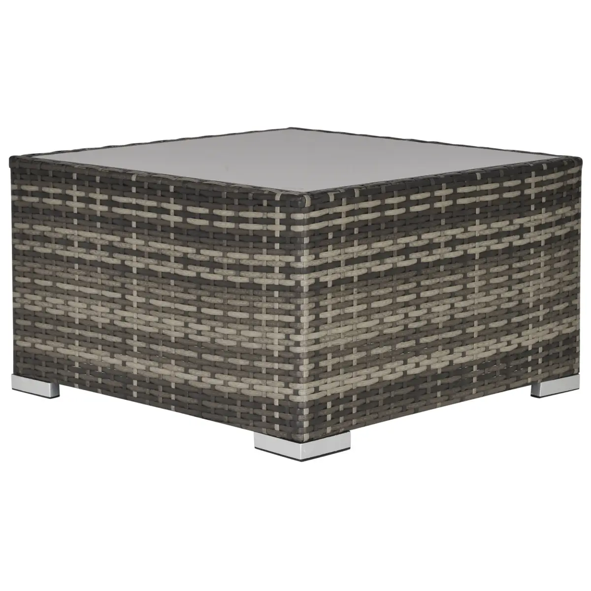 Rattan Wicker Patio Coffee Table Ready to Use Outdoor Furniture by Outsunny