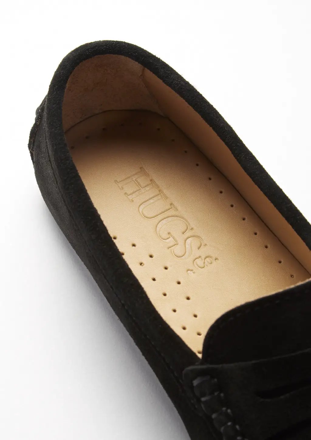 Women's Penny Driving Loafers, black suede by Hugs & Co.