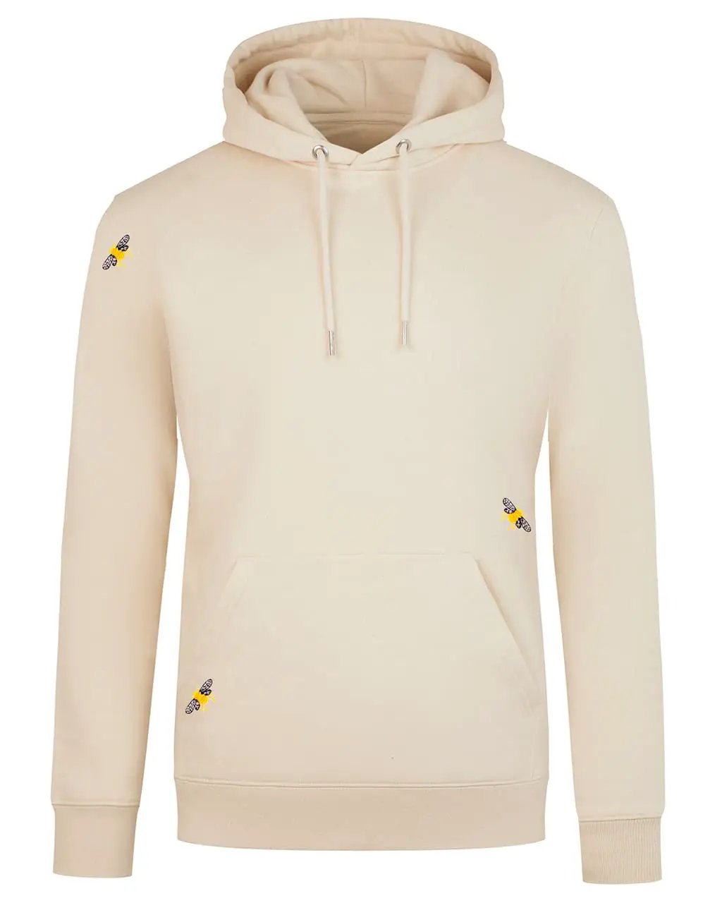 Bee Embroidered Hoodie Ecru Women by INGMARSON