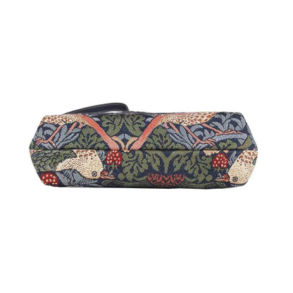 William Morris Strawberry Thief Blue - Cross Body Bag by Signare Tapestry