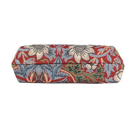 William Morris Strawberry Thief Red - Cross Body Bag by Signare Tapestry