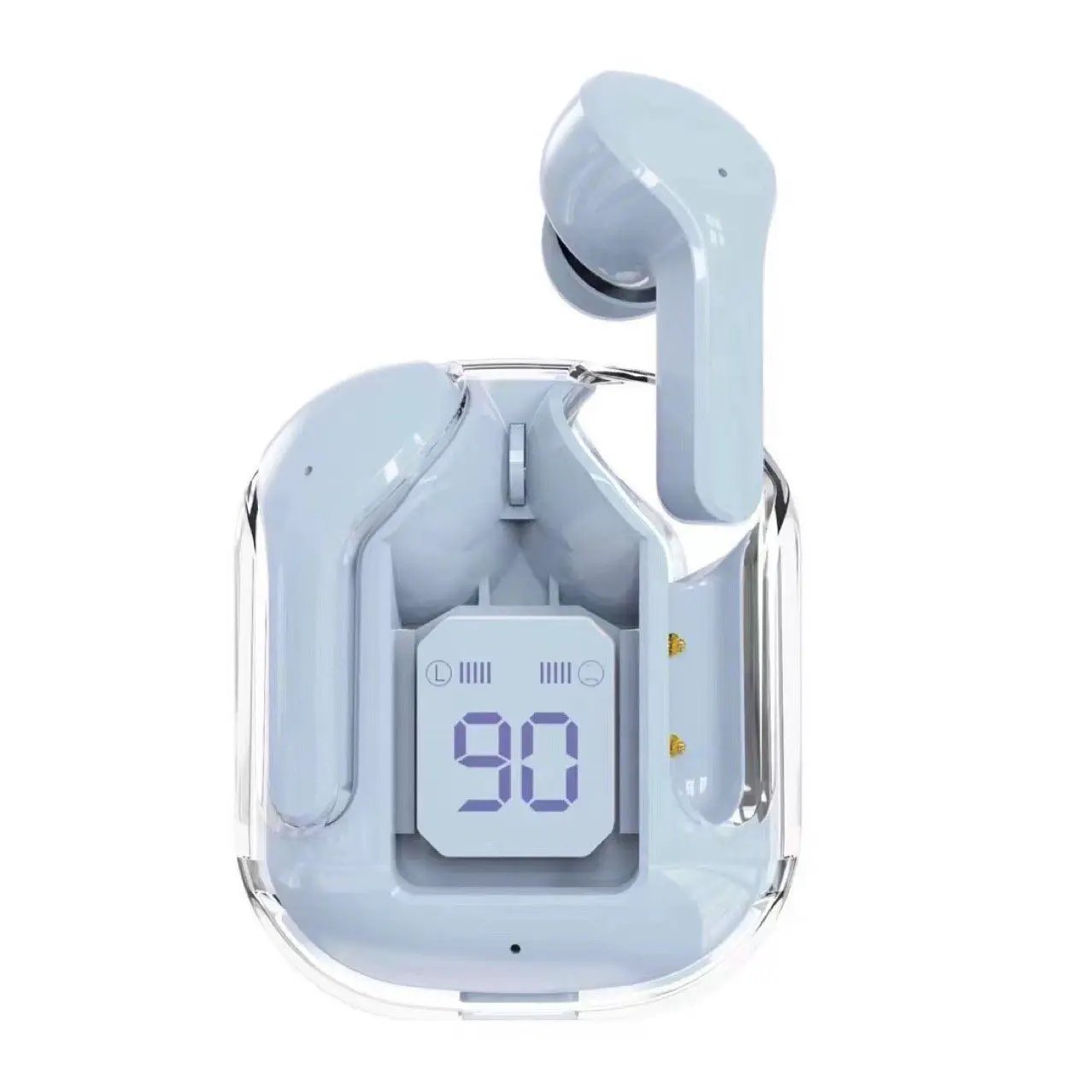 New Mini Transparent Wireless Bluetooth Headset Digital Display ENC Noise Reduction True Wireless Sports Music by Dropshipman