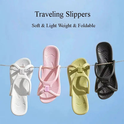 Foldable Travel Slippers Unisex EVA Flip Flops Hotel Non Slip Women Men Bathroom Indoor Slides Portable Lightweight Comfortable by All Mart Bristol Ltd