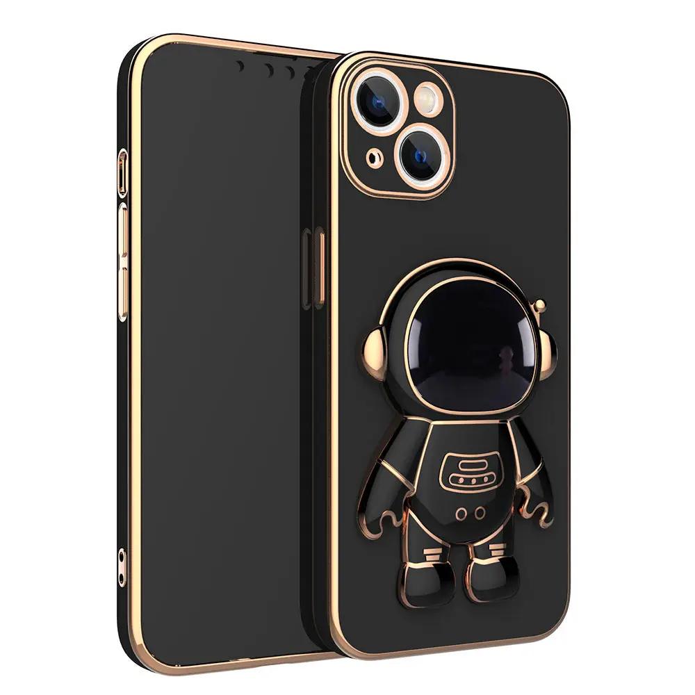 Self-contained Lens Film Mobile Phone Case Electroplating Bracket Protective Cover by Dropshipman