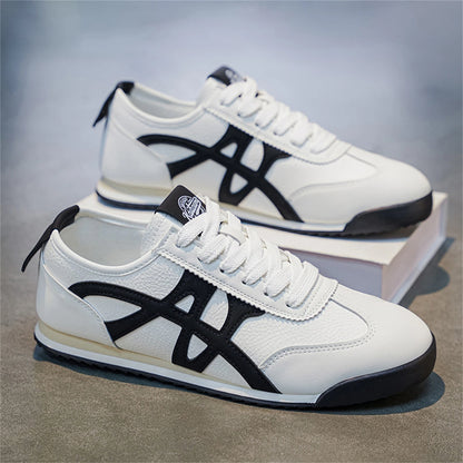Pu'er Agan Men's Shoes Casual Flat Leather Dequn Shoes Spring 2026 New Trend Brand High-End Sensation White Sneakers by All Mart Bristol Ltd