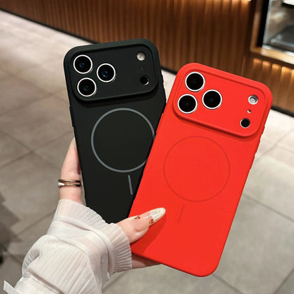 Applicable To 17 Fine Circle Magnetic Phone Case Liquid Silicone by Dropshipman
