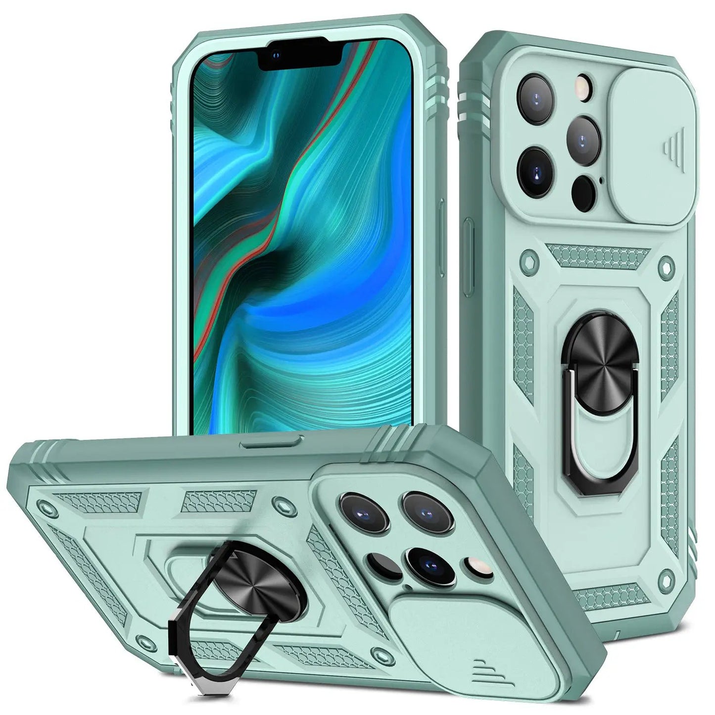 New Magnetic Mobile Phone Case With Sliding Window Bracket by Dropshipman