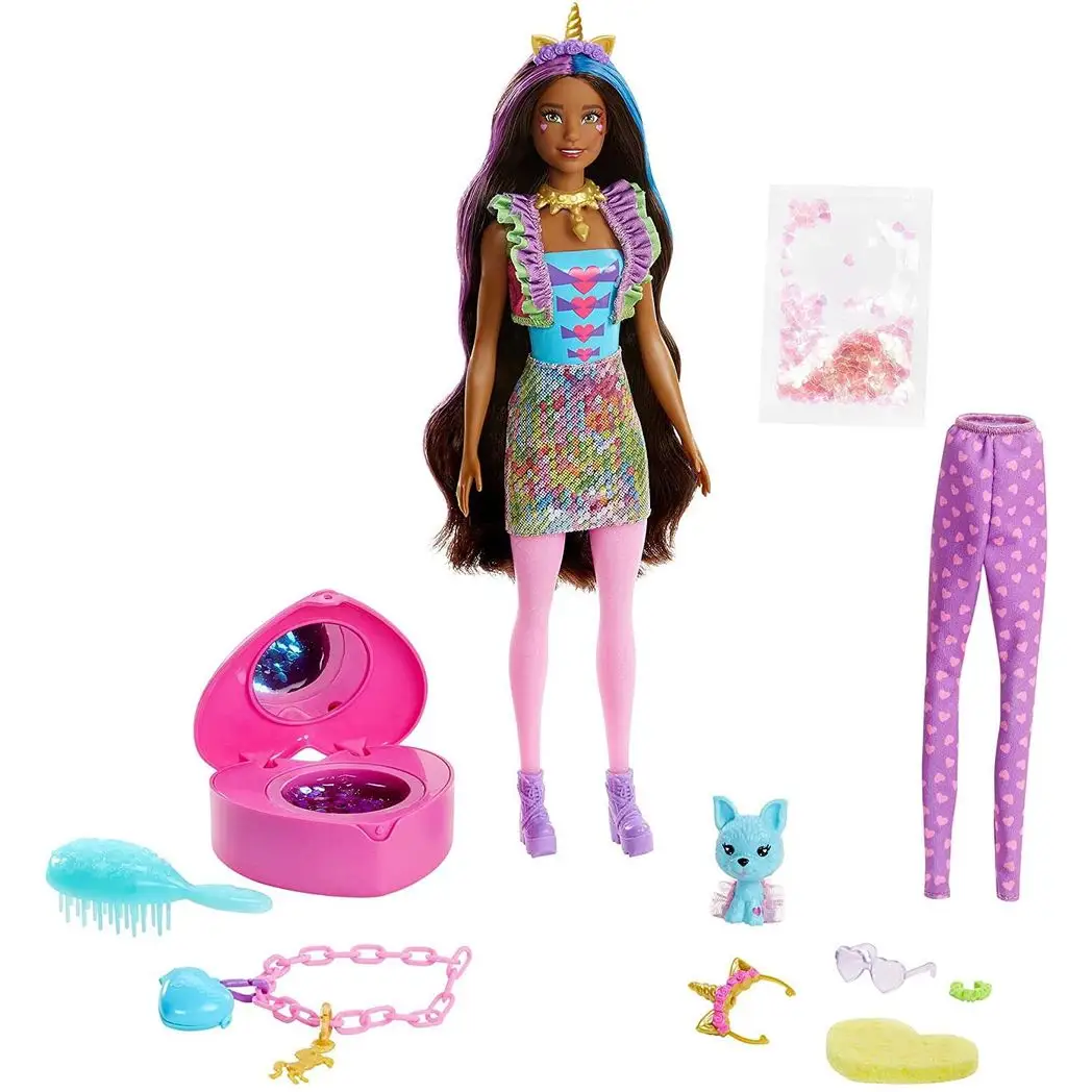 Barbie Colour Reveal Peel Unicorn Doll with 25 Accessories Toy Gift For Kids by Barbie
