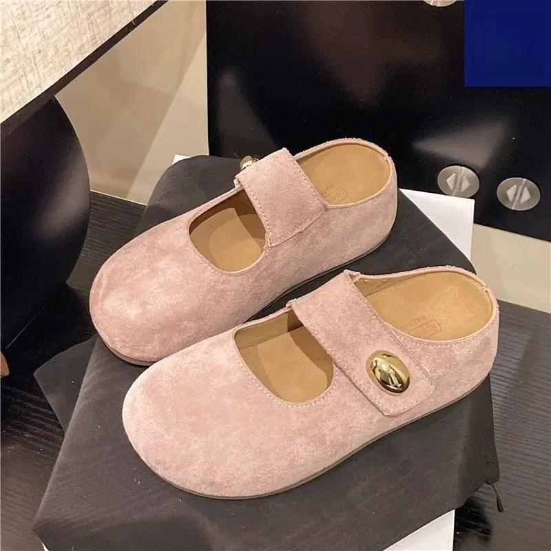 Height-increasing Summer Fashionable French-style Slip-on Half-enclosed Slippers by Dropshipman