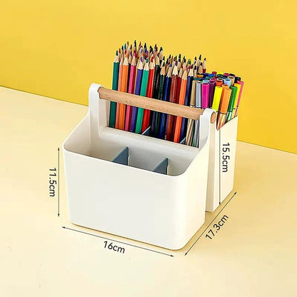 1Pc Multifunctional Storage Holder School Office Portable Pen Holder Storage Box Large Capacity Desktop Sundries Storage Basket by All Mart Bristol Ltd