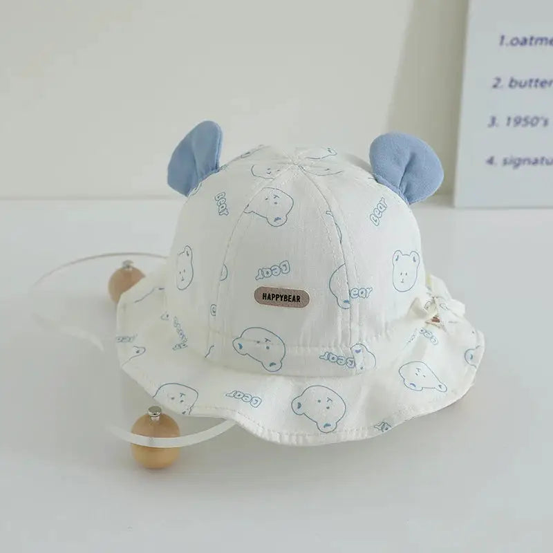 Cartoon Baby Fisherman Hat Cute Children Sunshade Basin Cap 3-12Month Infants Bowl Caps Soft Cotton Toddler Sunscreen Visors by All Mart Bristol Ltd