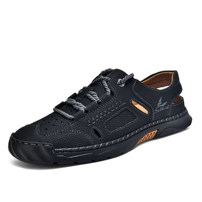 Hand-sewn Casual Closed-toe Sandals by Dropshipman