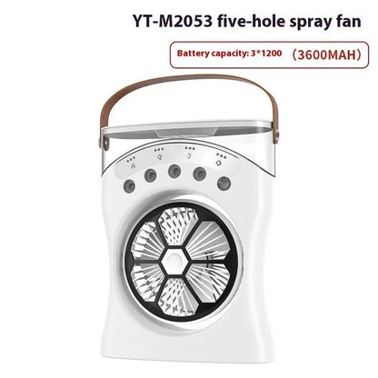 Portable Fan Portable Mini Humidifier Fan Water Spraying Fan Rechargeable Cooler Air Adjustment Fan For Hot Weather by Dropshipman