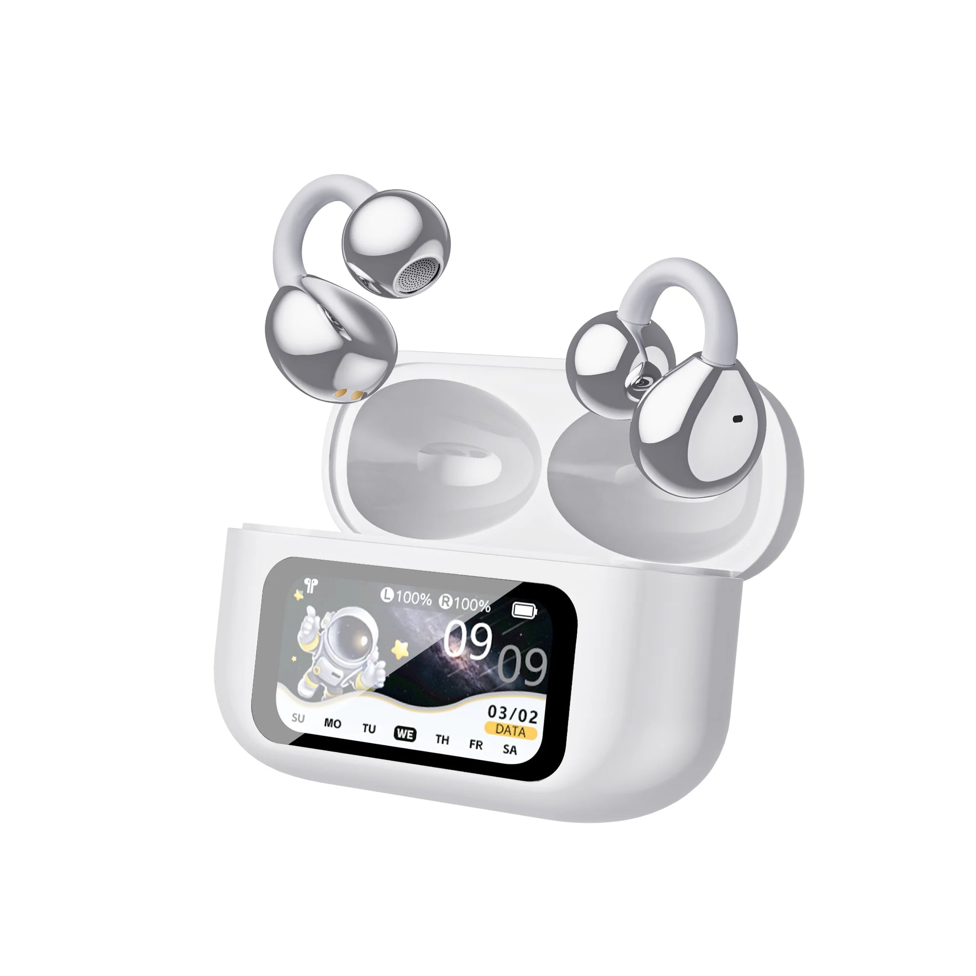 AI Translation Headphones True Wireless Earbuds LED Power Display Earphones with Wireless Charging Case by All Mart Bristol Ltd