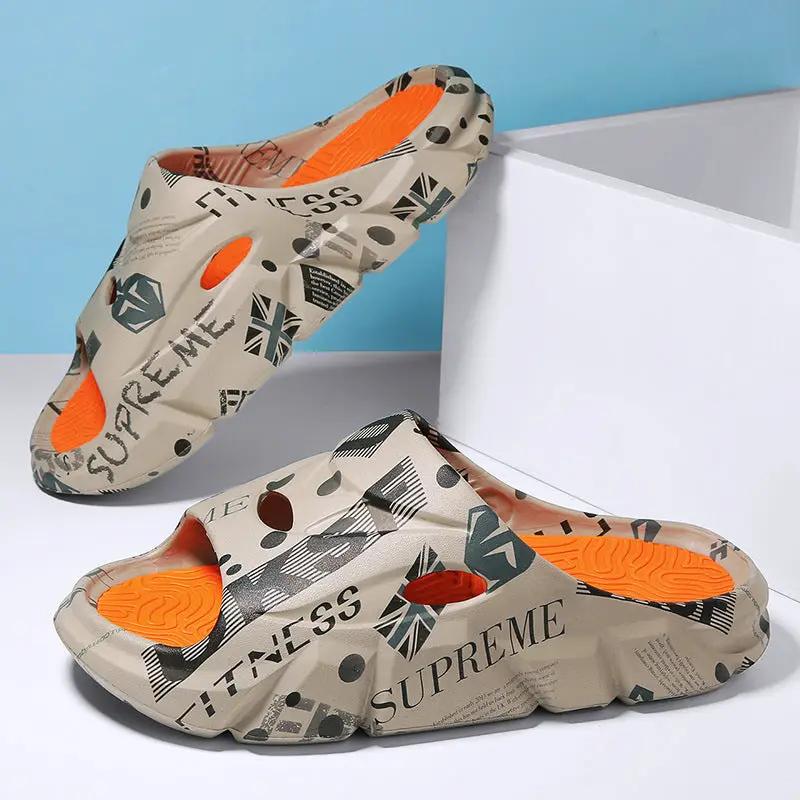 Men's Summer Outerwear Stylish Beach Platform Slippers by Dropshipman