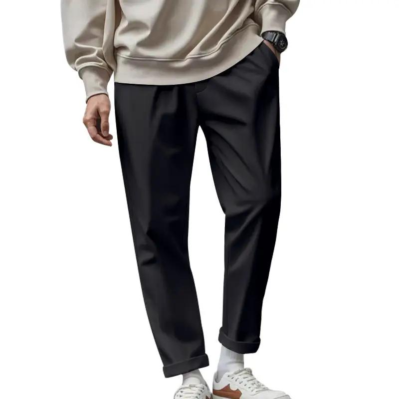 Men's Trousers With Pockets Casual Loose Comfortable Quick-drying Waist-tied Pants by Dropshipman