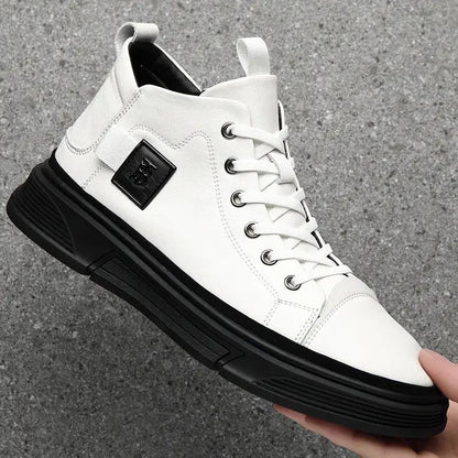 High-top Men's Shoes Winter Men's Leather Shoes Leather Casual by Dropshipman
