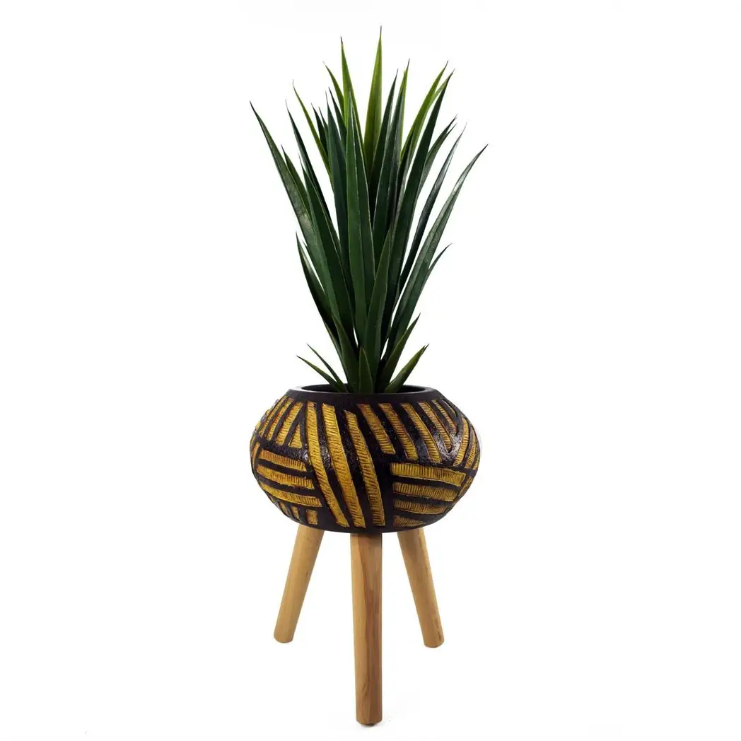 45cm x 34cm Bali Composite Oval Large Planter by Leaf
