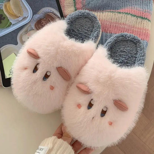 Cute Cartoon Cotton Slippers Female Student Winter by Dropshipman